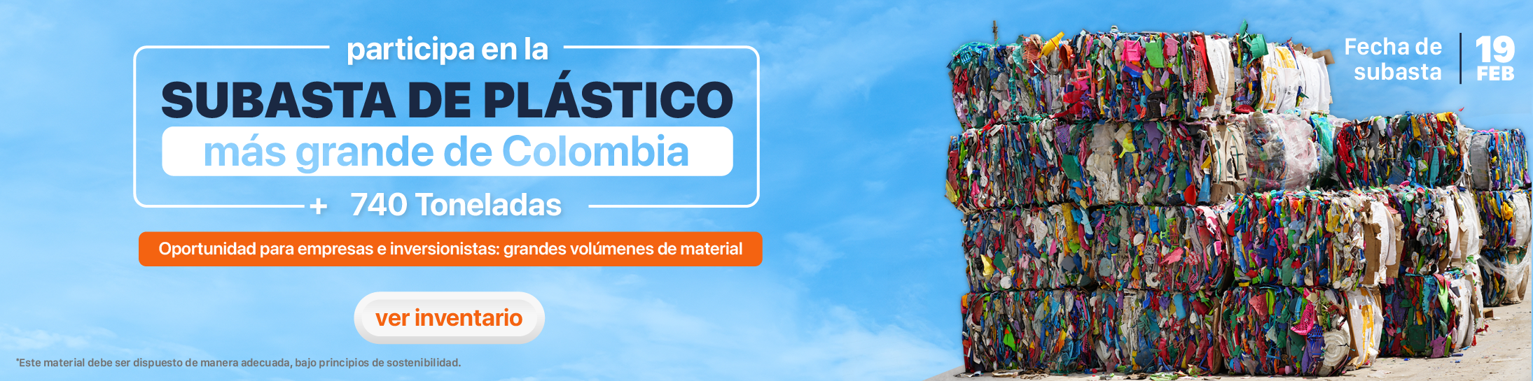 SUBASTA DE PLÁSTICO